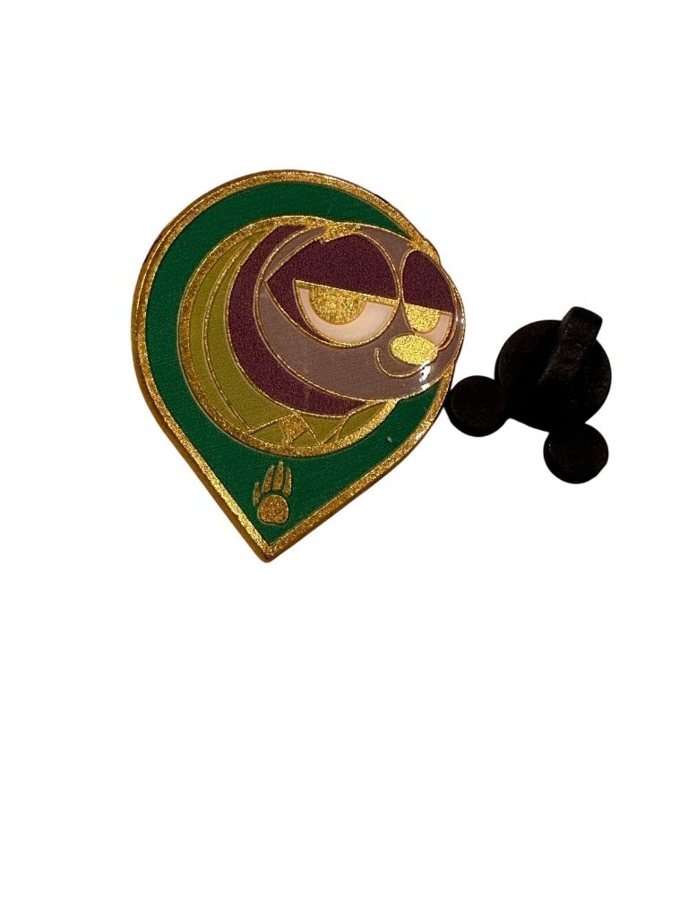 Disney Shanghai Flash Slothmore Trading Pin 2019 Zootopia Hidden Mickey Badge